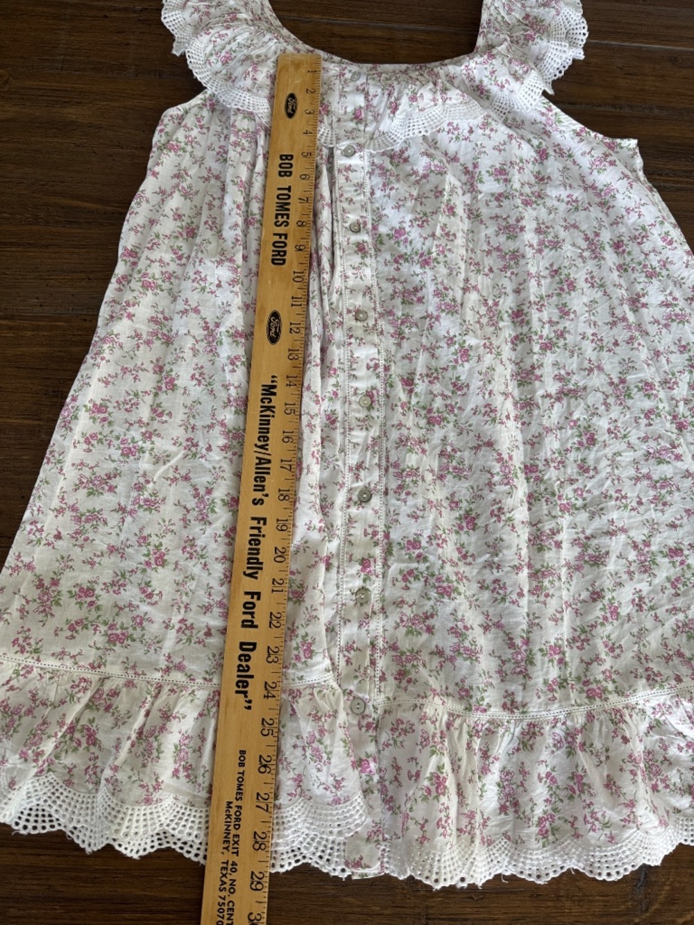 Rachel Ashwell Shabby Chic Ditsy Floral Cotton Babydoll Nightgown - Picture 7 of 10
